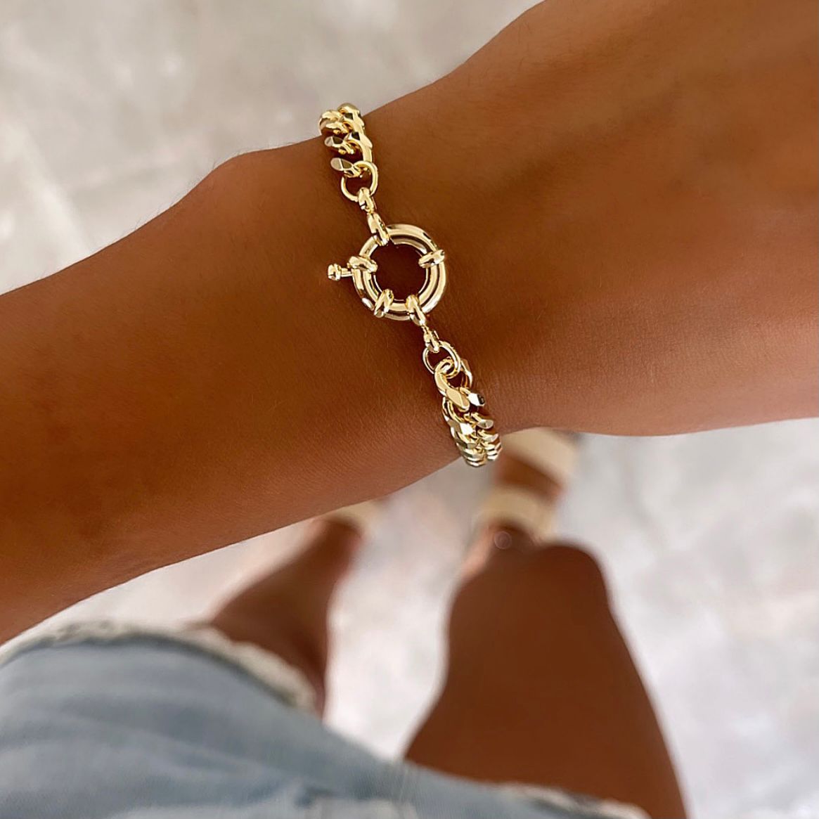 צמיד אן זהוב מדהים (7013953831078)