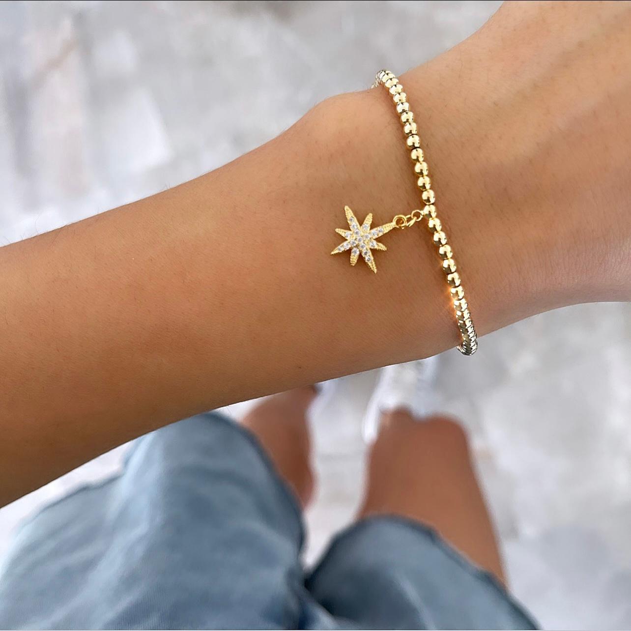 צמיד כוכב צפון זהוב (6538714841254)