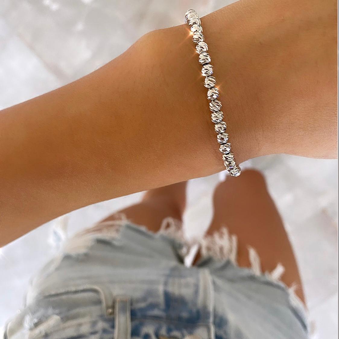 צמיד נצנץ כסוף 4 ממ (6042512949414)