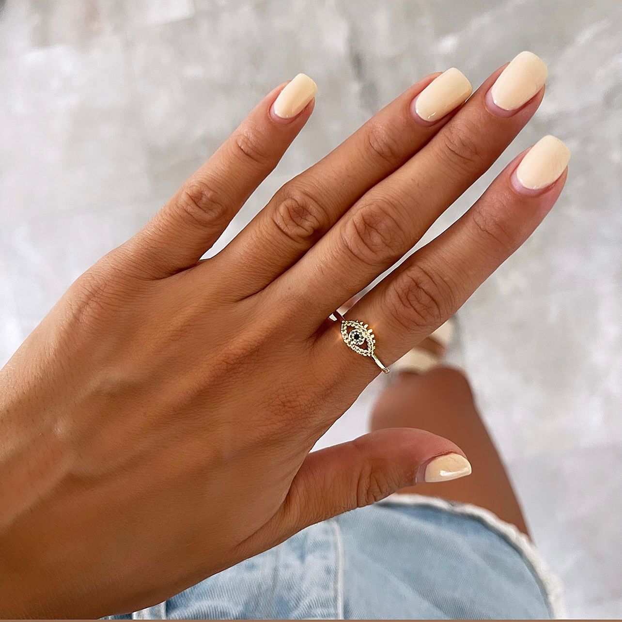 טבעת עין ריסים זהוב (7045322047654)